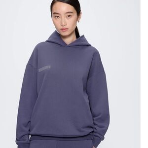 Pangaia $150 grey skate blue hoodie XS